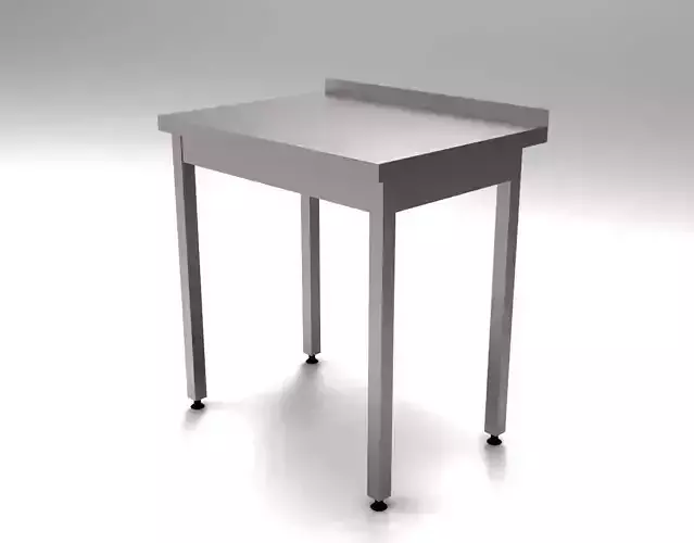 Work table stainless steel L 800 mm D 600 mm H 850 mm 3D model