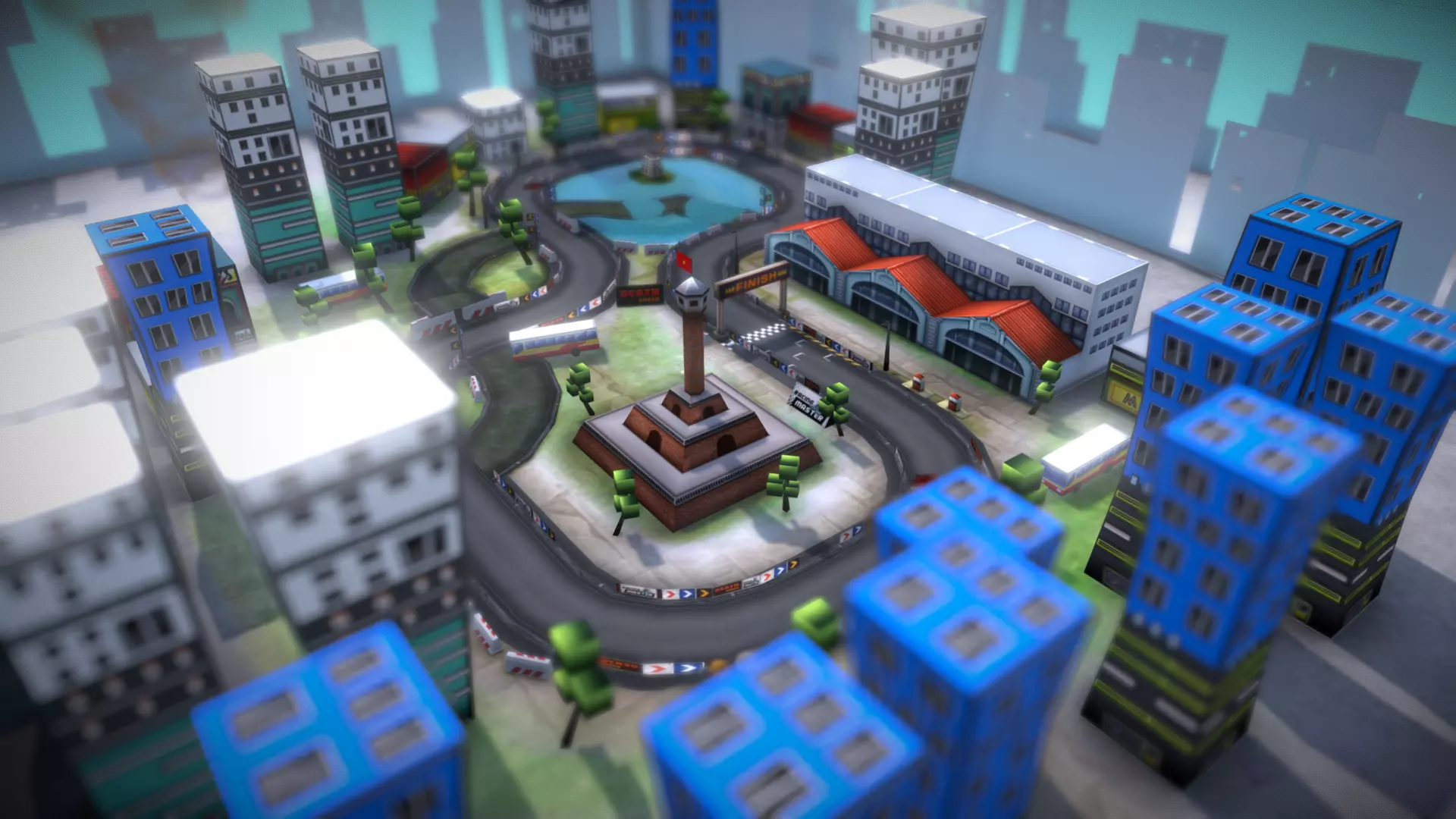 V5 Road City Low-poly 3D model