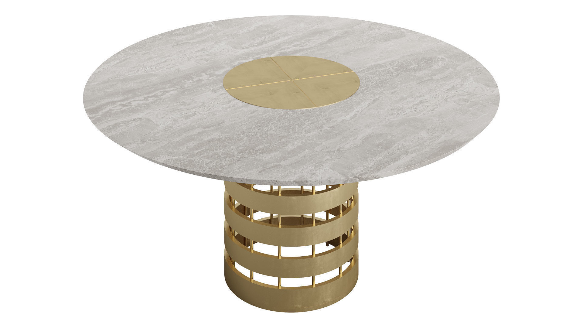 Conrad Dining Round Table by Rossato 3D model_1