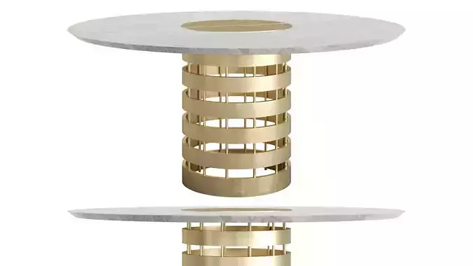 Conrad Dining Round Table by Rossato 3D model