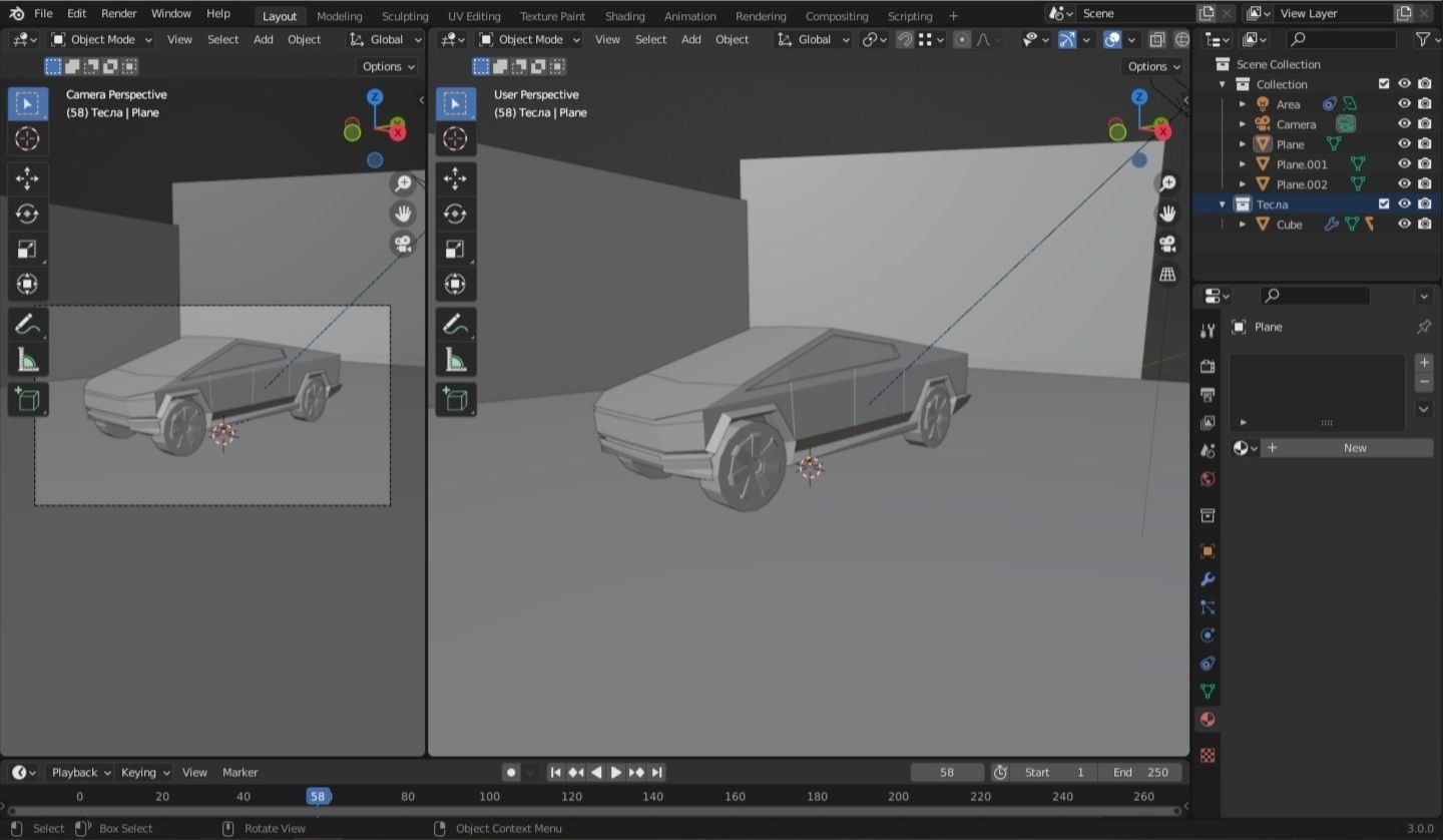 CYBERTRUCK futuristic vehicle Low-poly 3D model_3