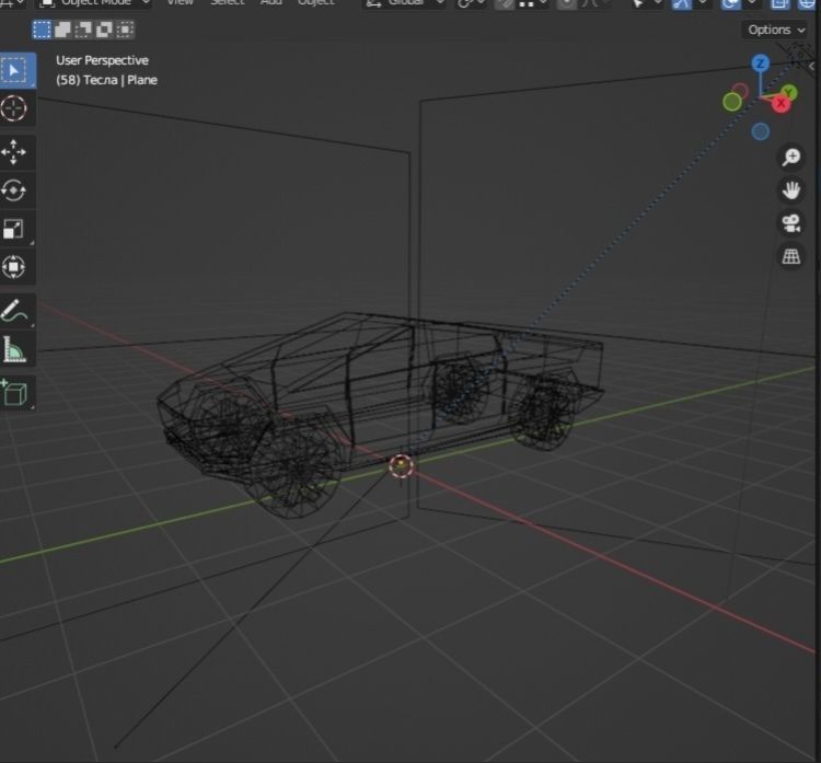 CYBERTRUCK futuristic vehicle Low-poly 3D model_4