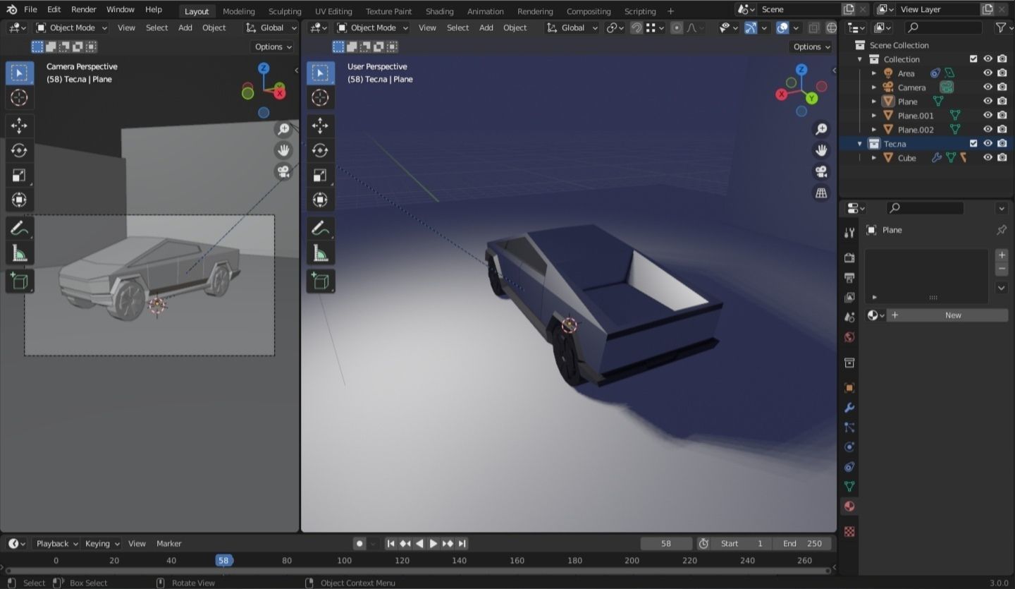 CYBERTRUCK futuristic vehicle Low-poly 3D model_2