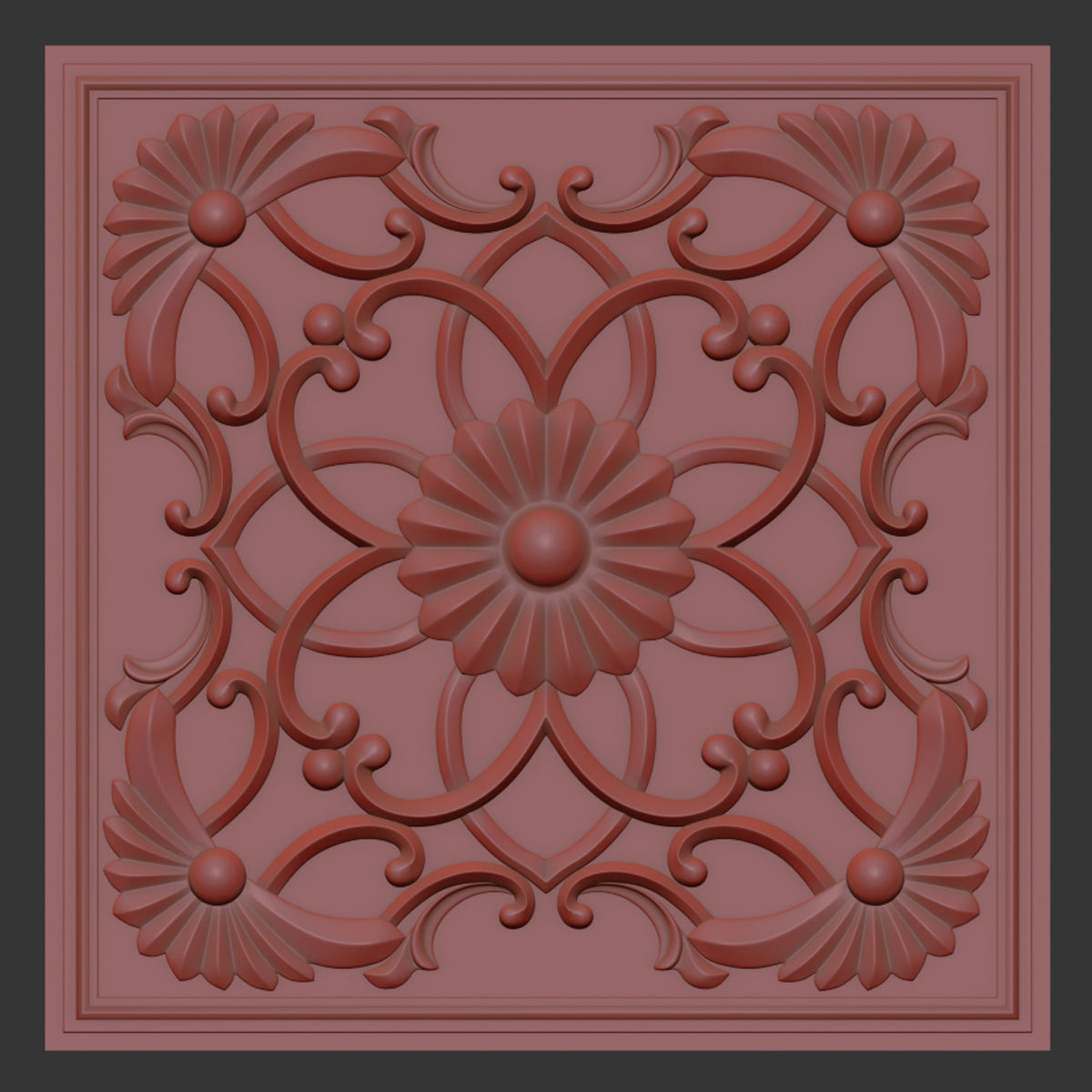 Decorative Wall Panel 04 3D model_5