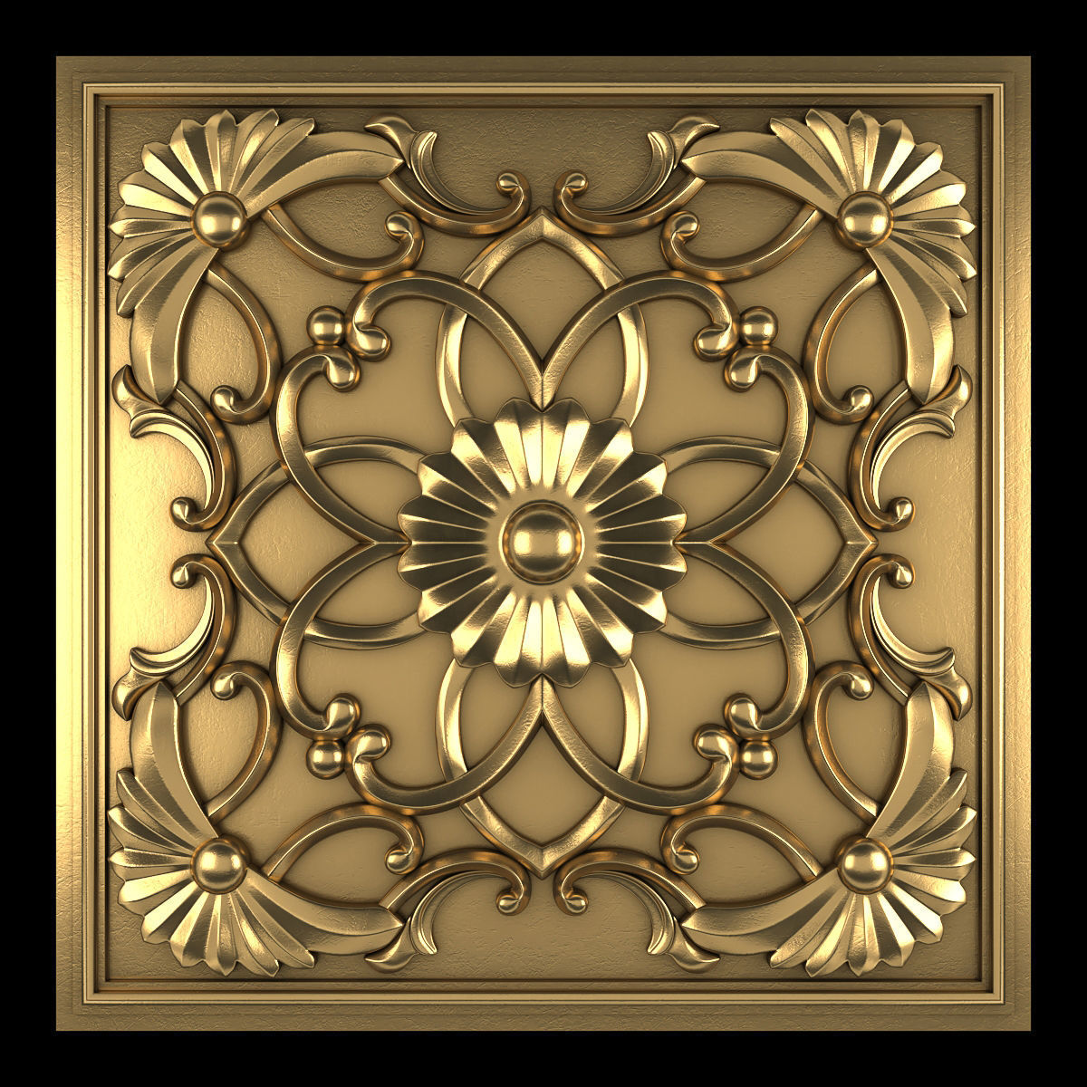 Decorative Wall Panel 04 3D model_1