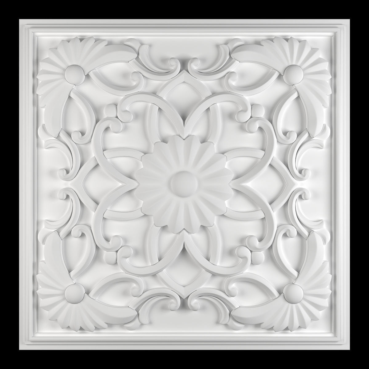 Decorative Wall Panel 04 3D model_2