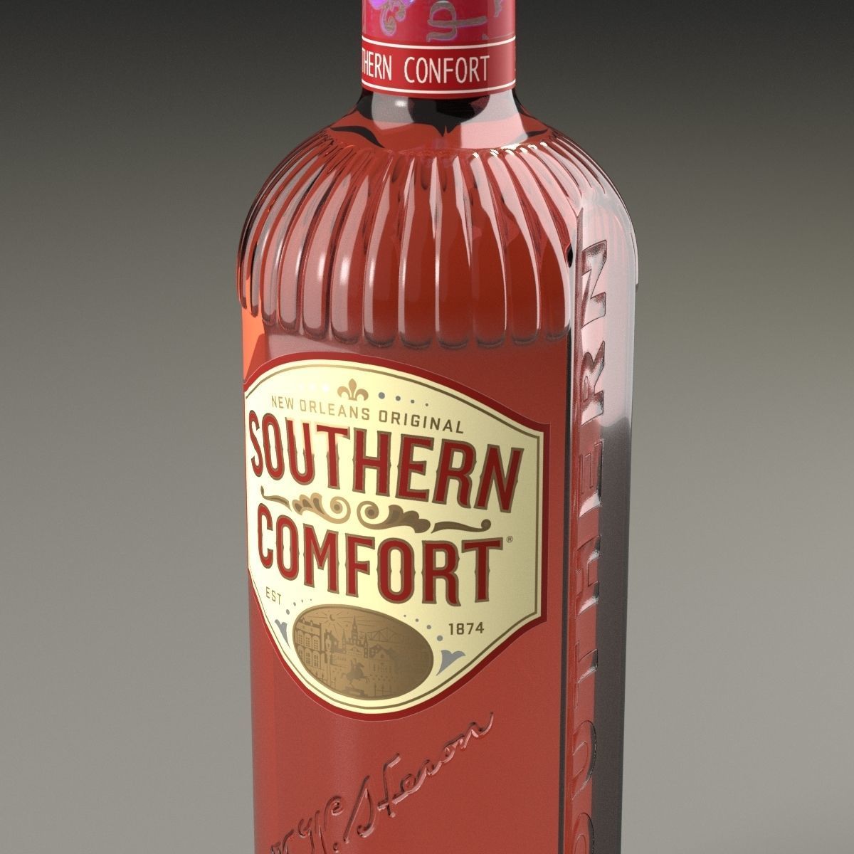 Southern Comfort Bottle 3D model_4