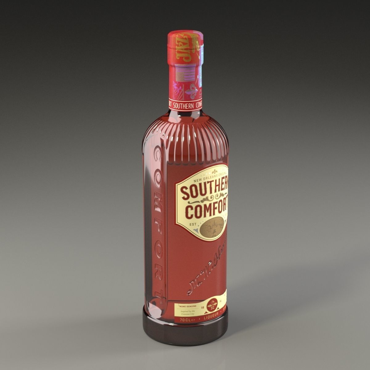 Southern Comfort Bottle 3D model_1