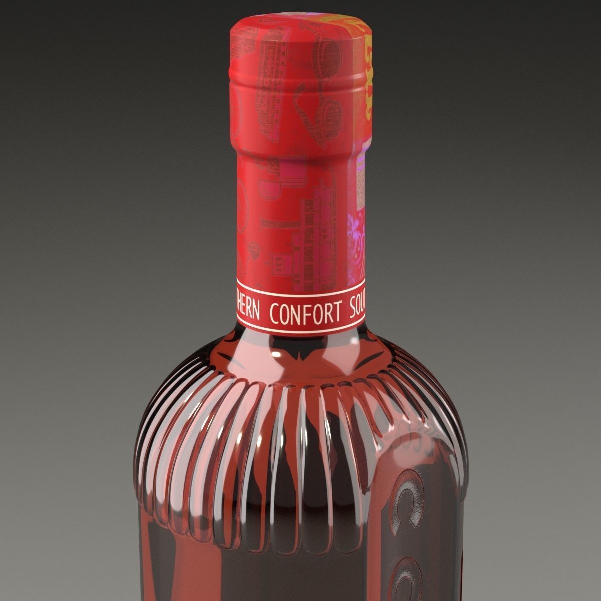 Southern Comfort Bottle 3D model_2