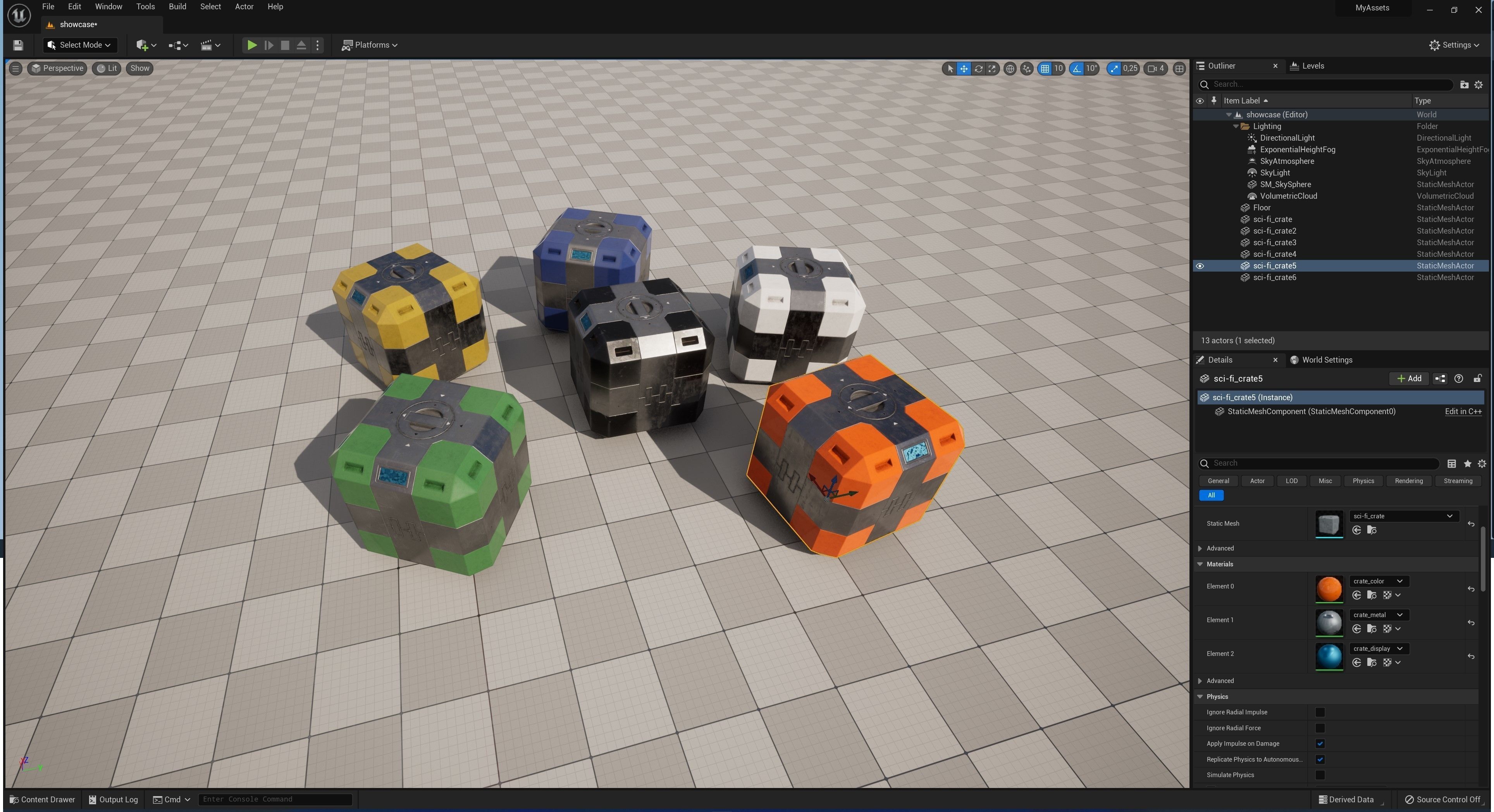 Sci-Fi Crate Low-poly 3D model_6