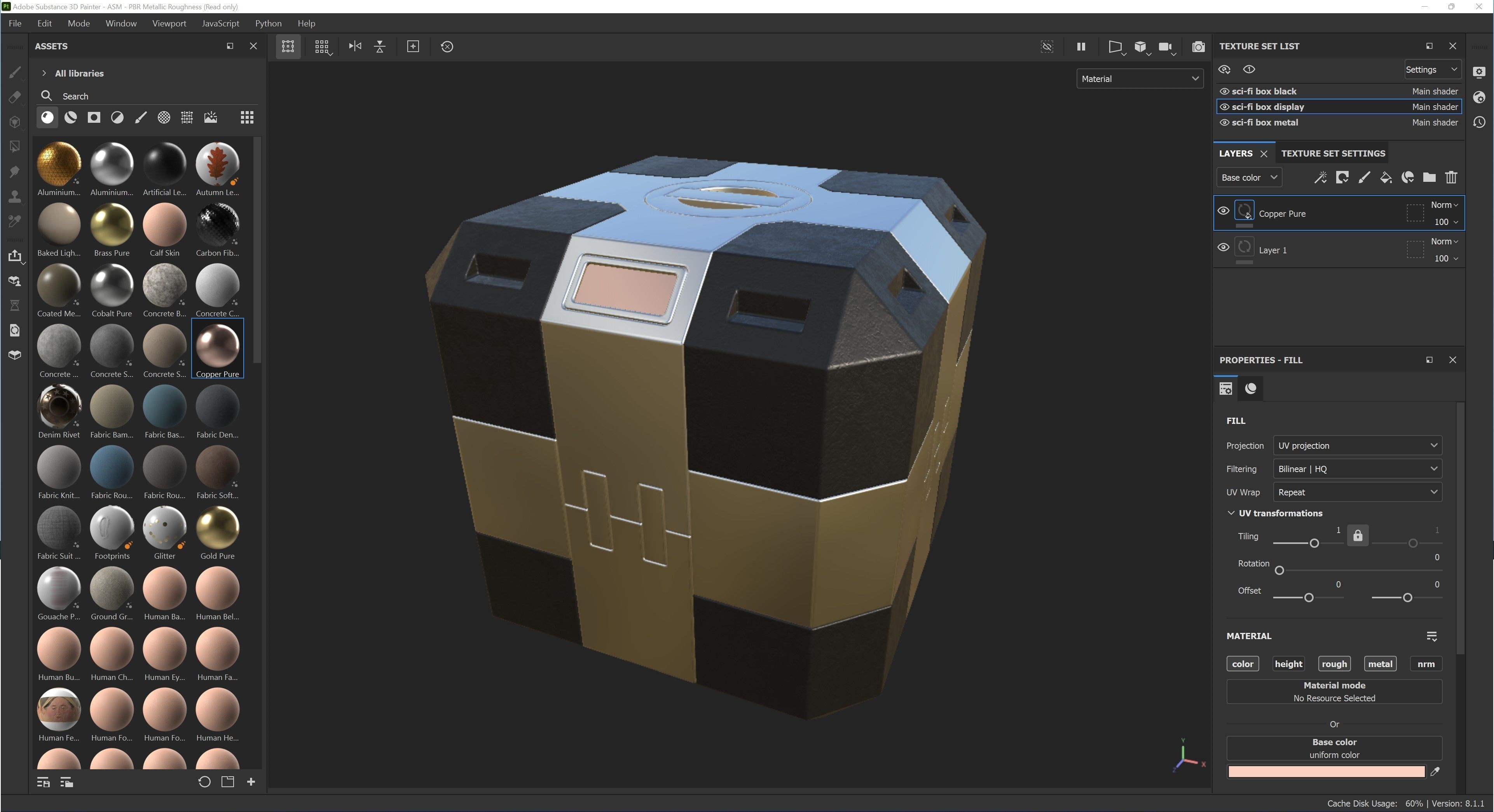 Sci-Fi Crate Low-poly 3D model_8