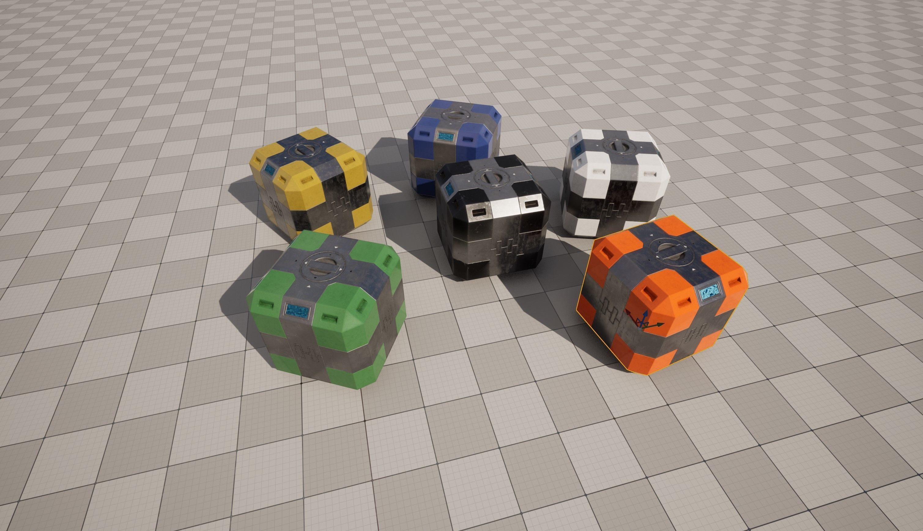 Sci-Fi Crate Low-poly 3D model_5