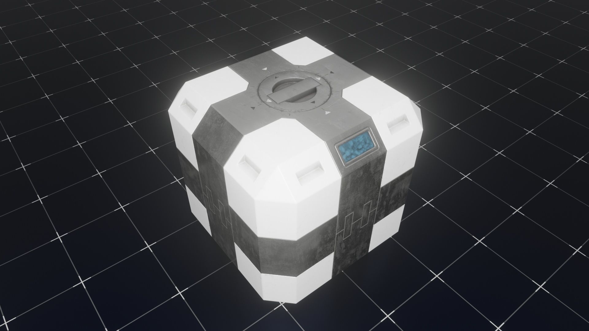 Sci-Fi Crate Low-poly 3D model_2