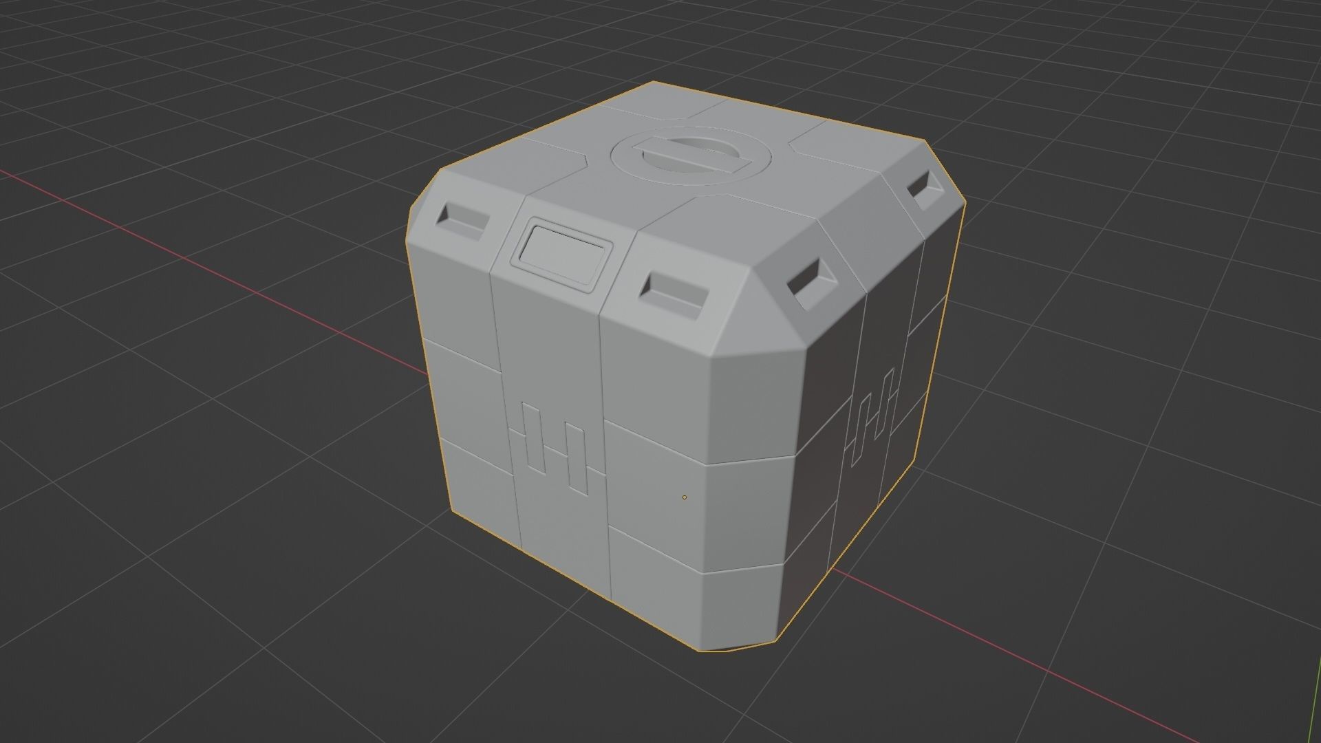 Sci-Fi Crate Low-poly 3D model_16
