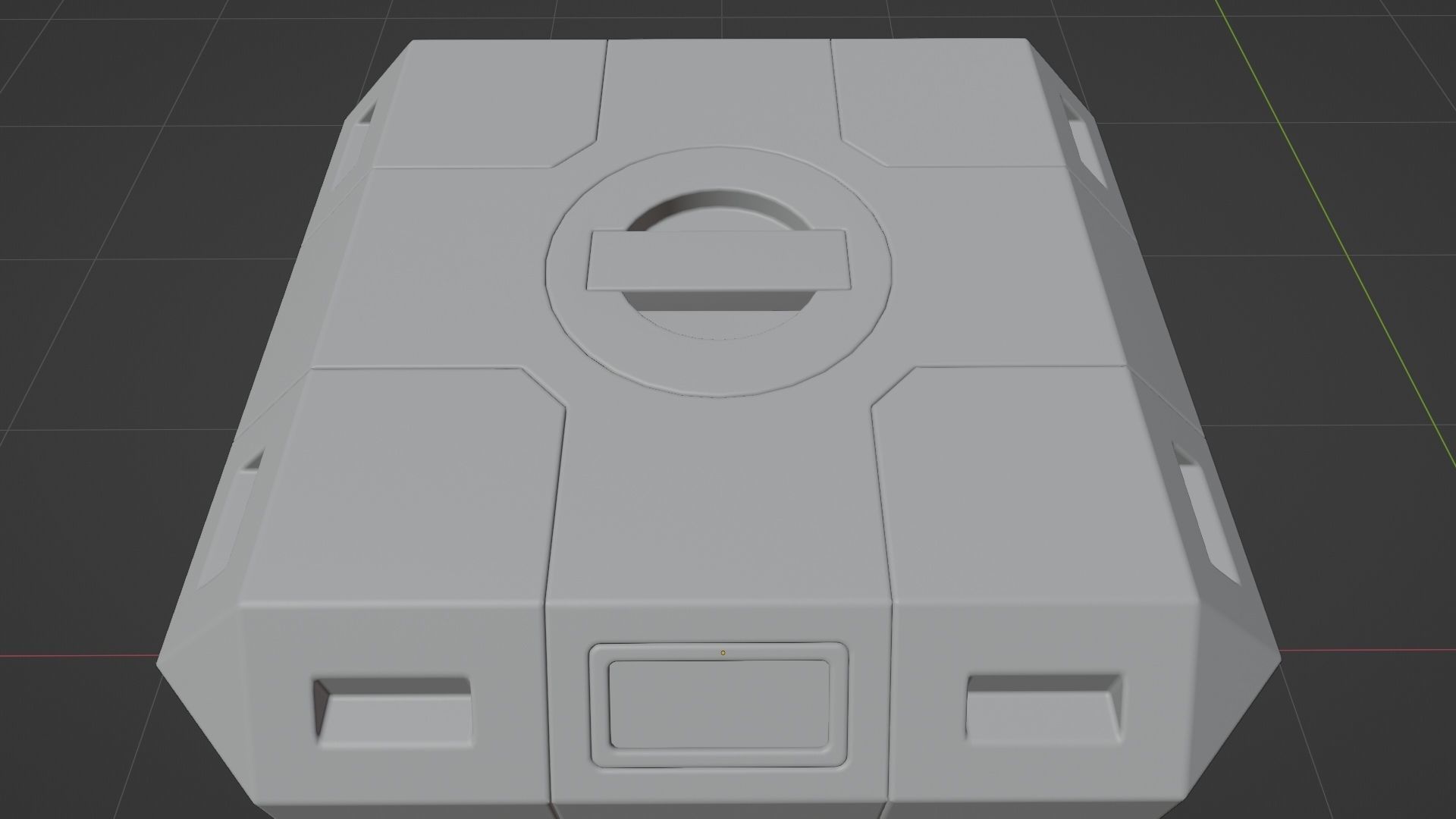 Sci-Fi Crate Low-poly 3D model_13