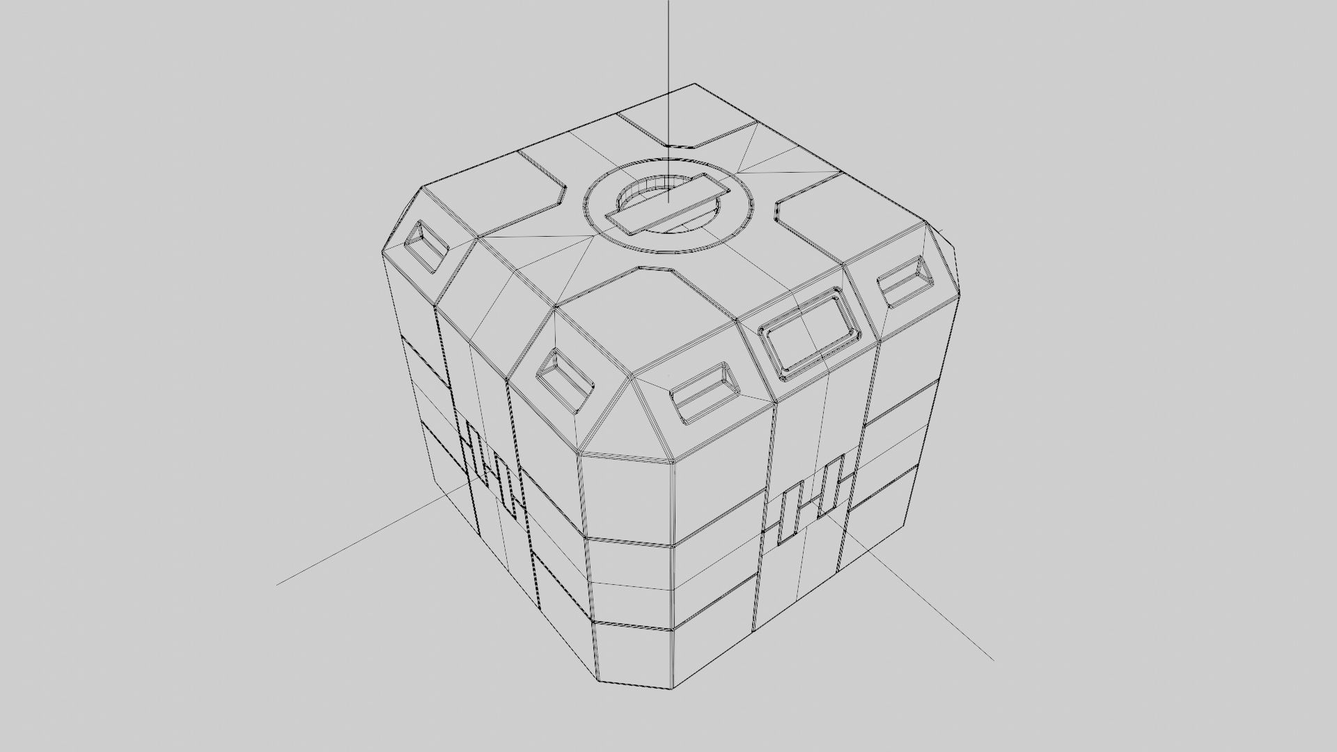 Sci-Fi Crate Low-poly 3D model_4