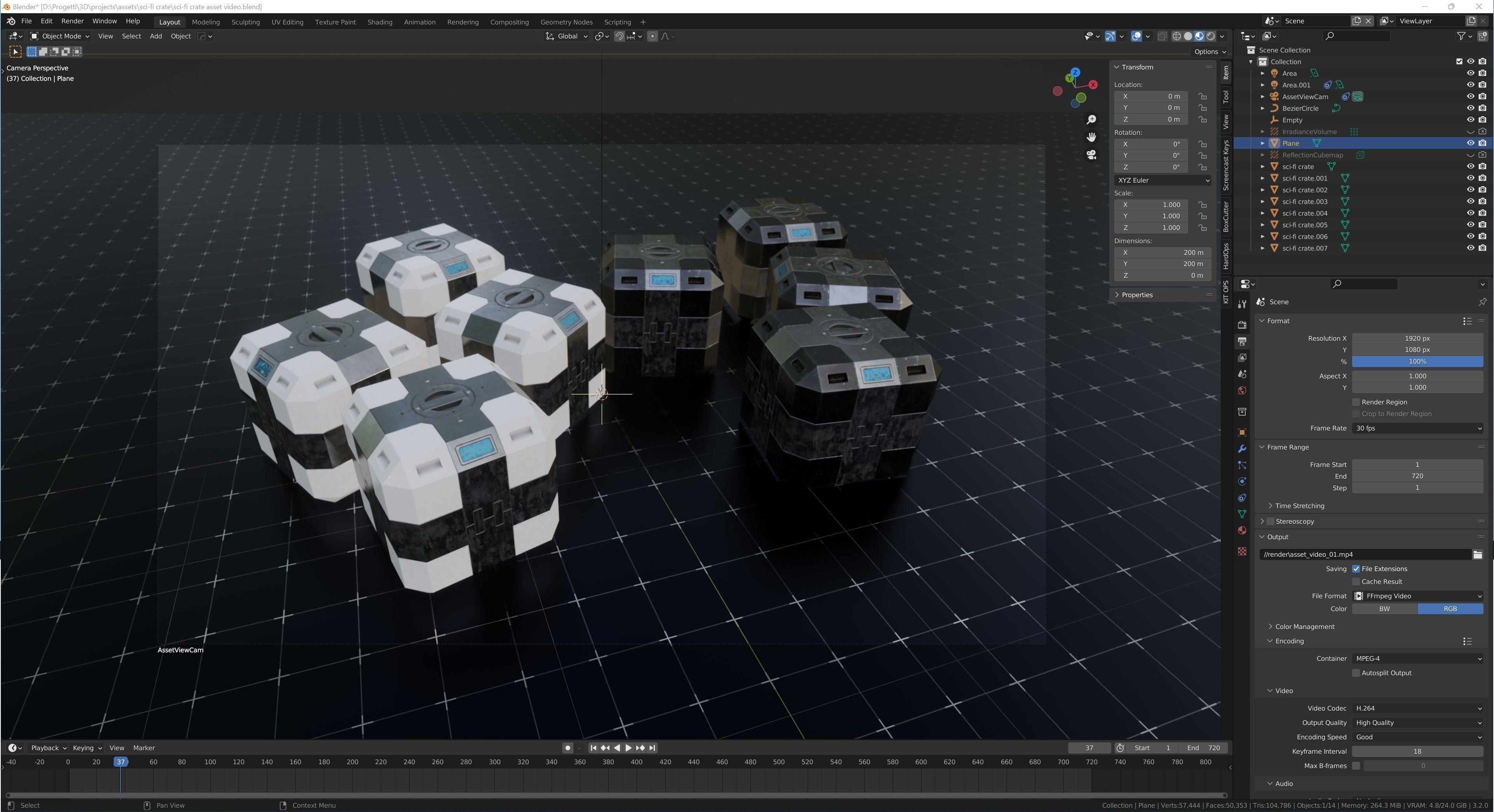 Sci-Fi Crate Low-poly 3D model_7