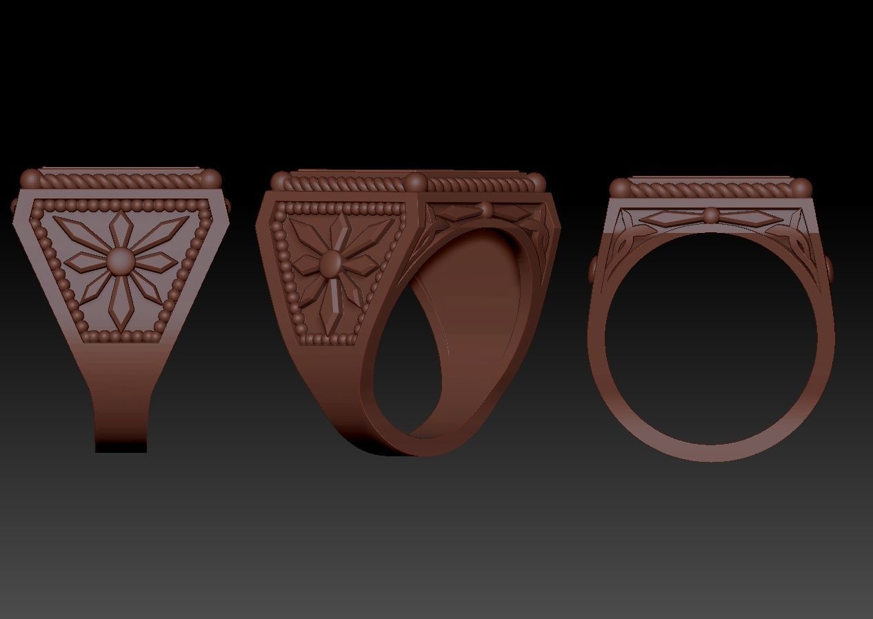 Mens Ring 3D print model_1