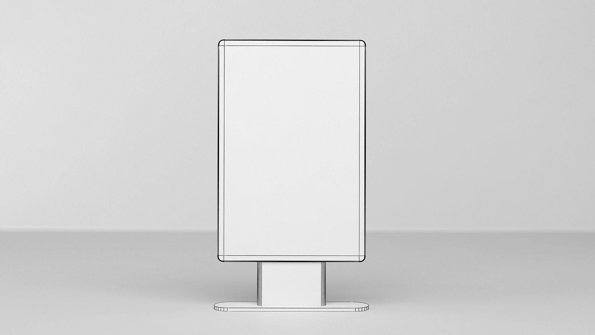 Billboard blank 3D model_6