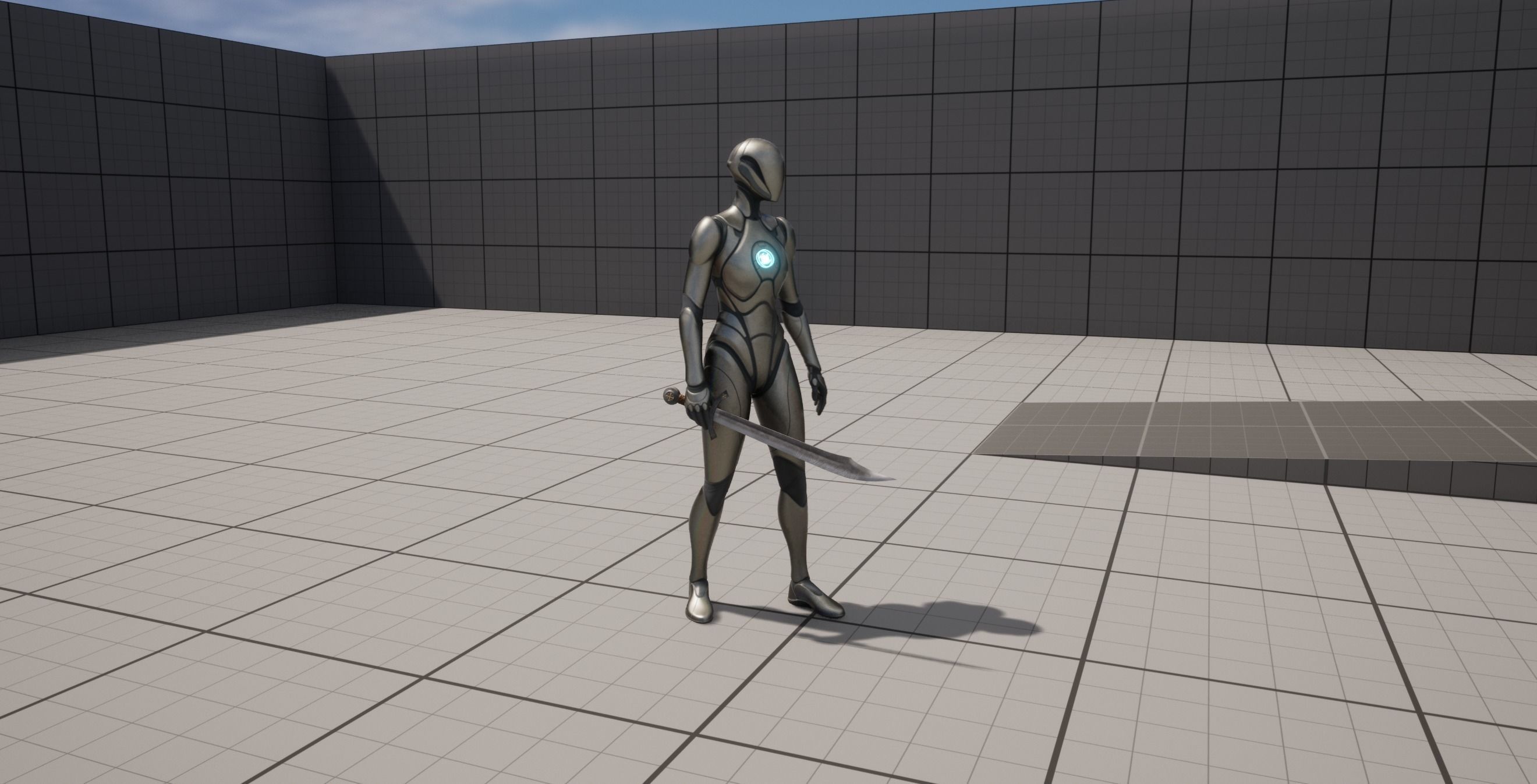 Falchion sword v1 Free low-poly 3D model_5