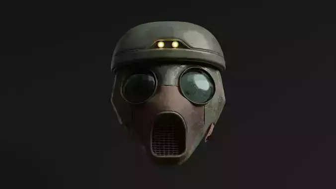 Helmet Sci-fi Gas Mask Visor   3D model
