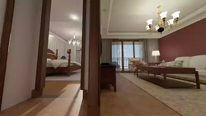 Bedroom and living room 