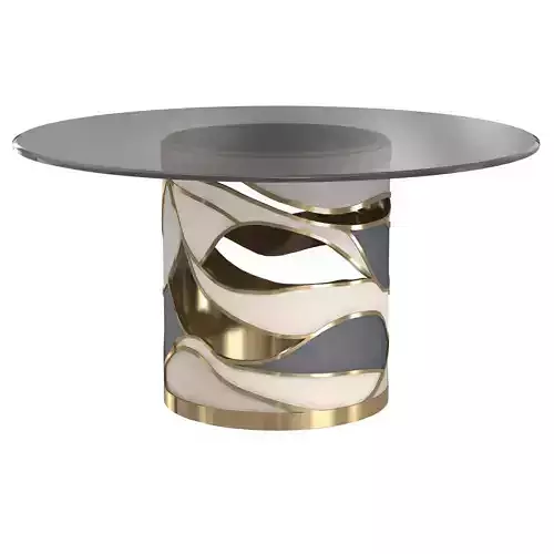 Caracole VIEW FROM THE TOP round glass top dining table