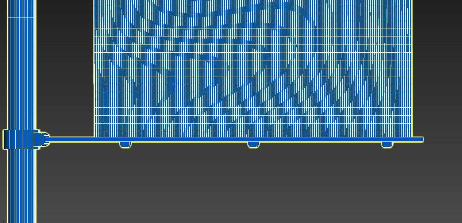 Flags banner stand 3D model_15