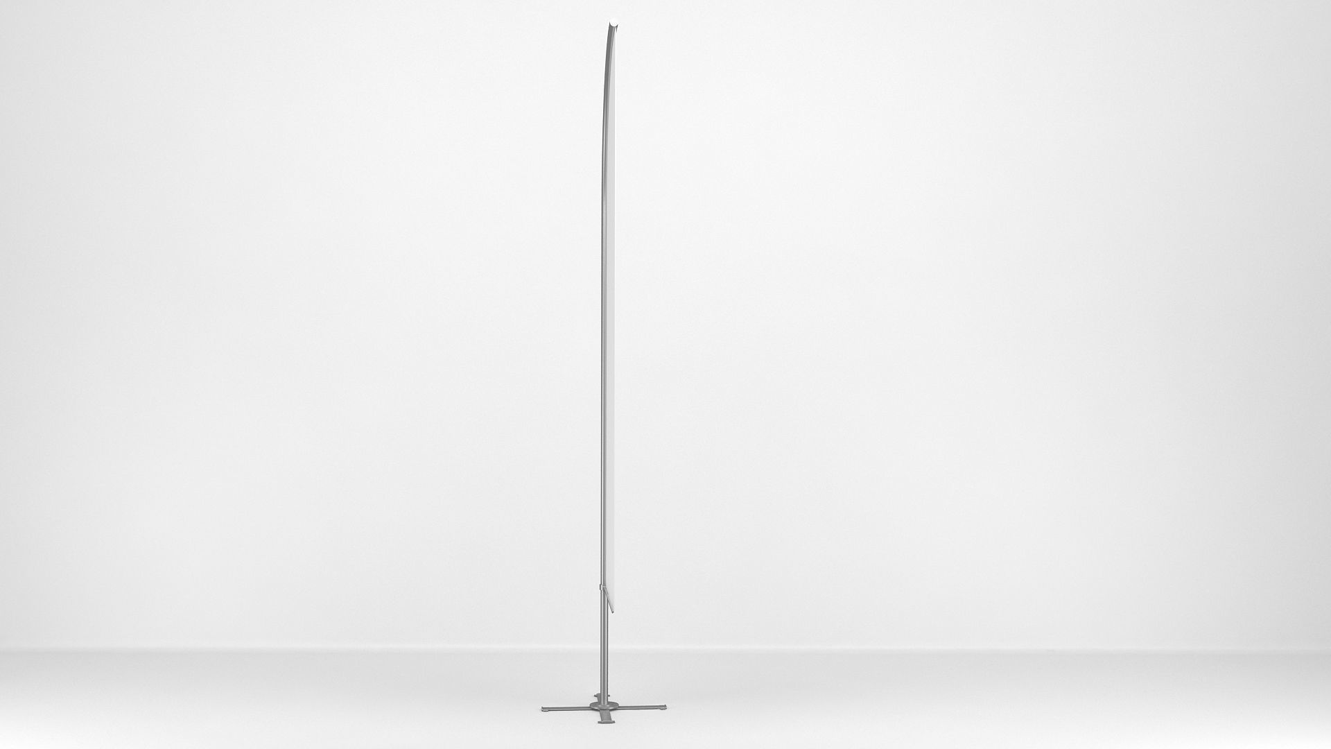 Flags banner stand 3D model_4