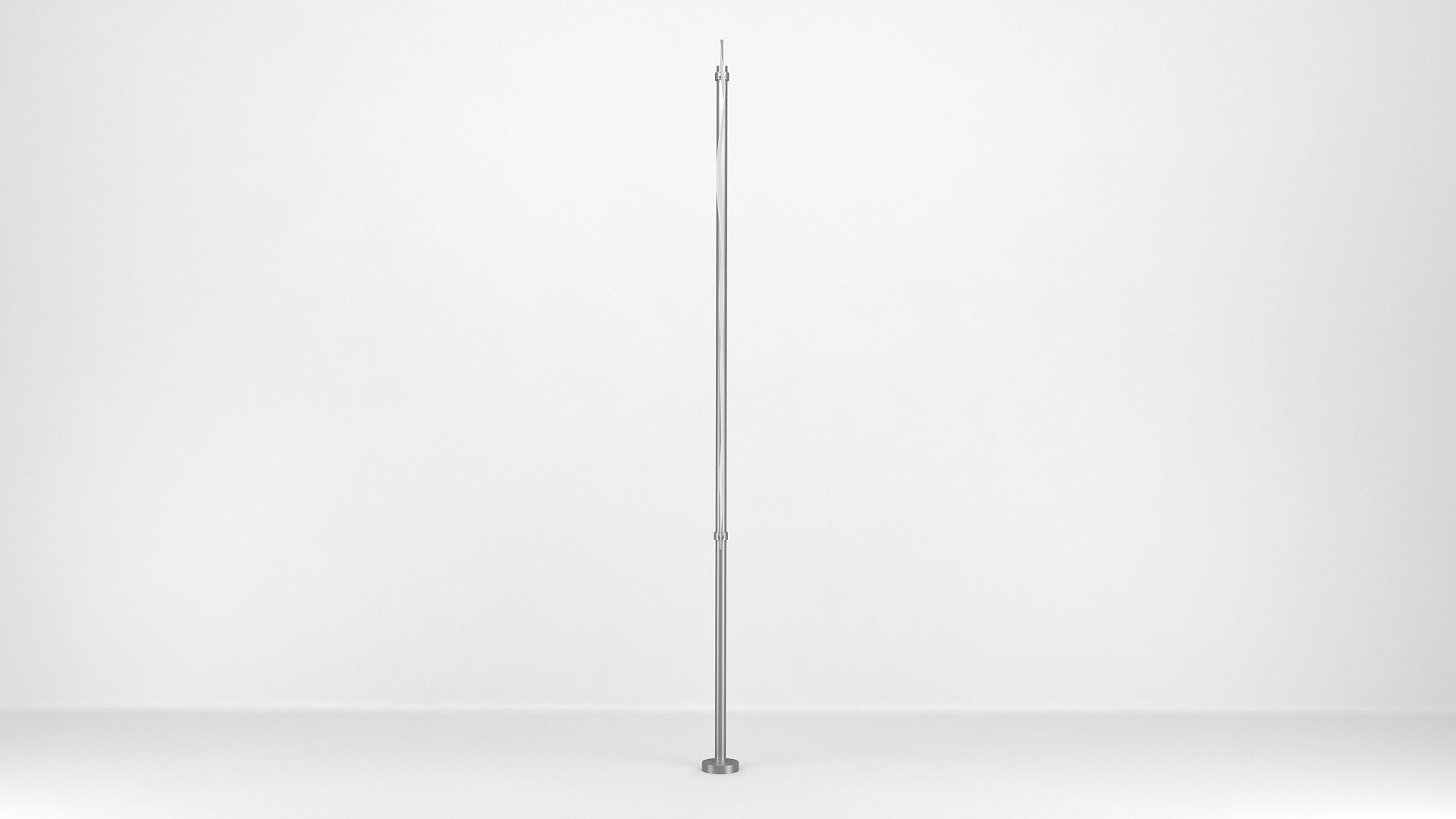 Flags banner stand 3D model_5