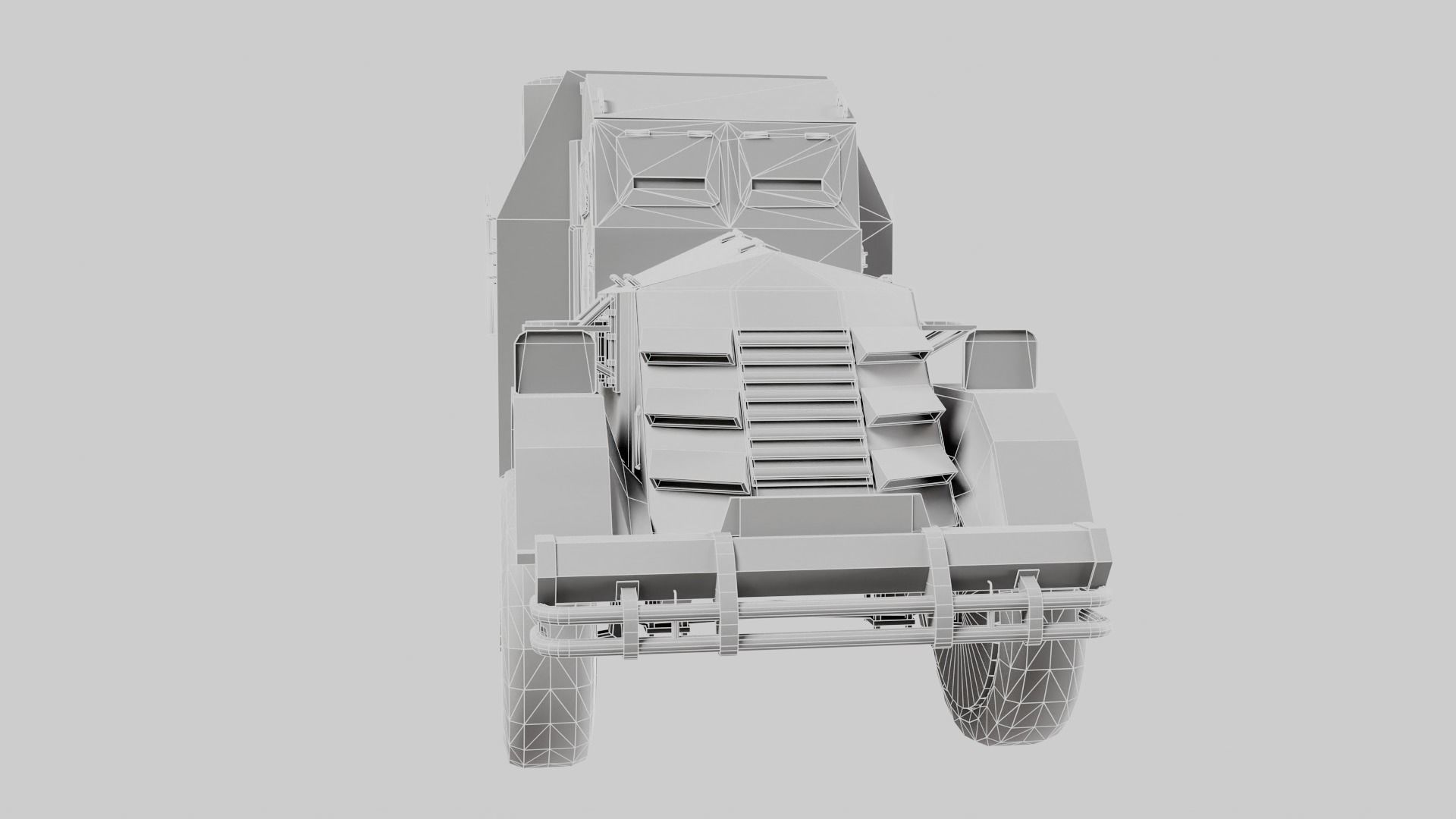 Postapocalypse armoredsuv da1 Low-poly 3D model_16