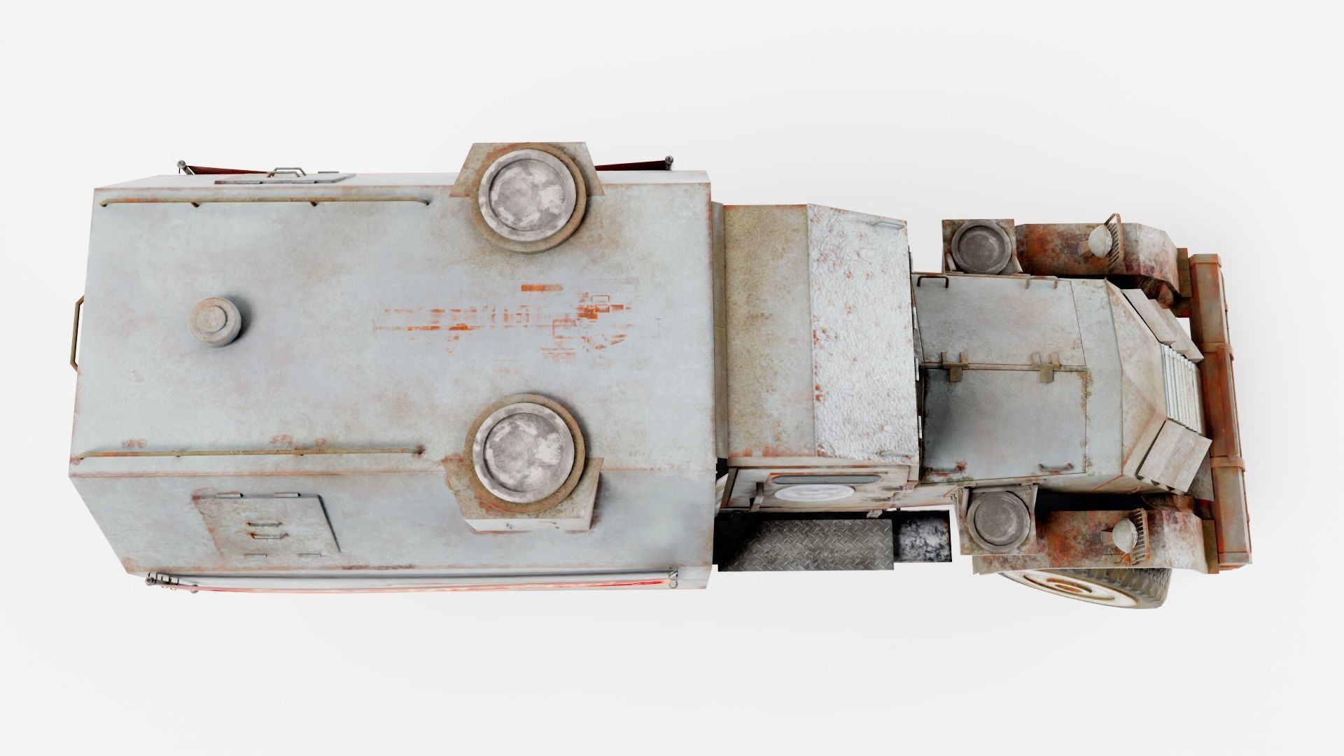 Postapocalypse armoredsuv da1 Low-poly 3D model_5