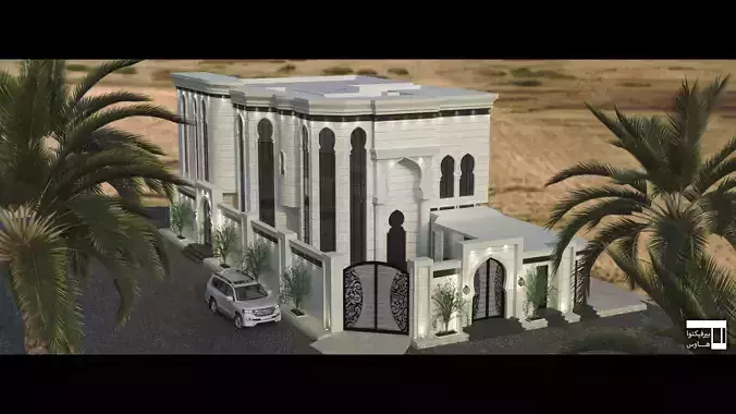 Exterior villa classic  3D model   2022