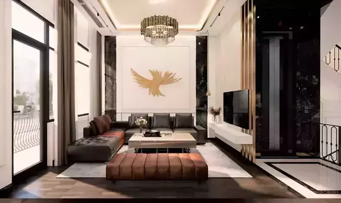 livingroom living room with gold and accents