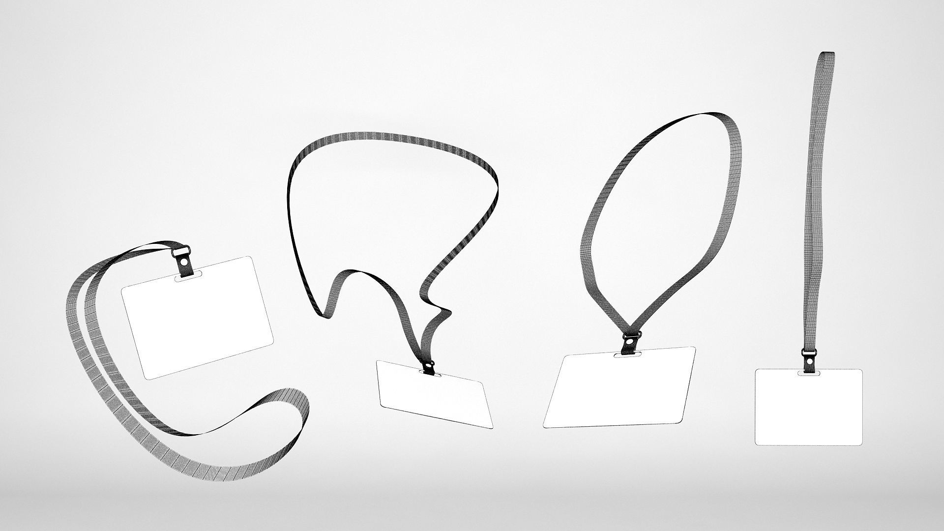 Horizontal Badge 3D model_6