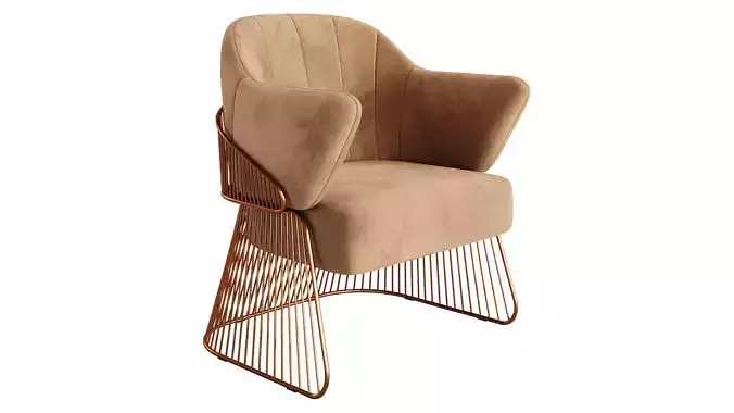 Jackie Armchair 01 by Rossato 3D model