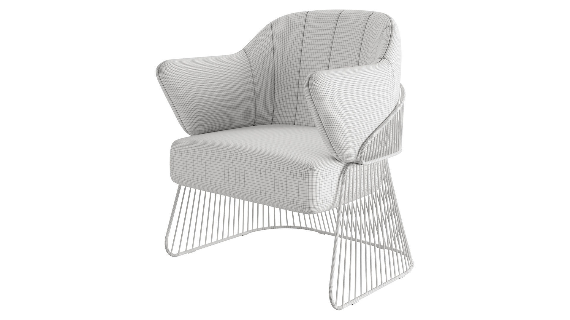 Jackie Armchair 01 by Rossato 3D model_4