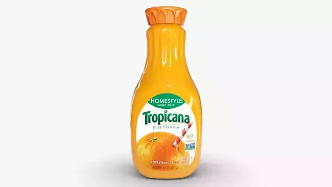 tropicana Orange Low-poly 3D model