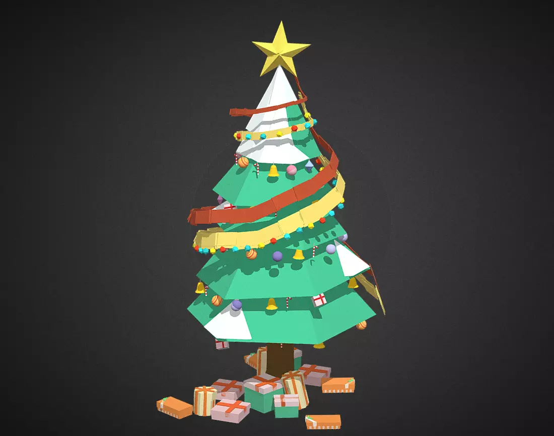 christmas trees Free 3D model