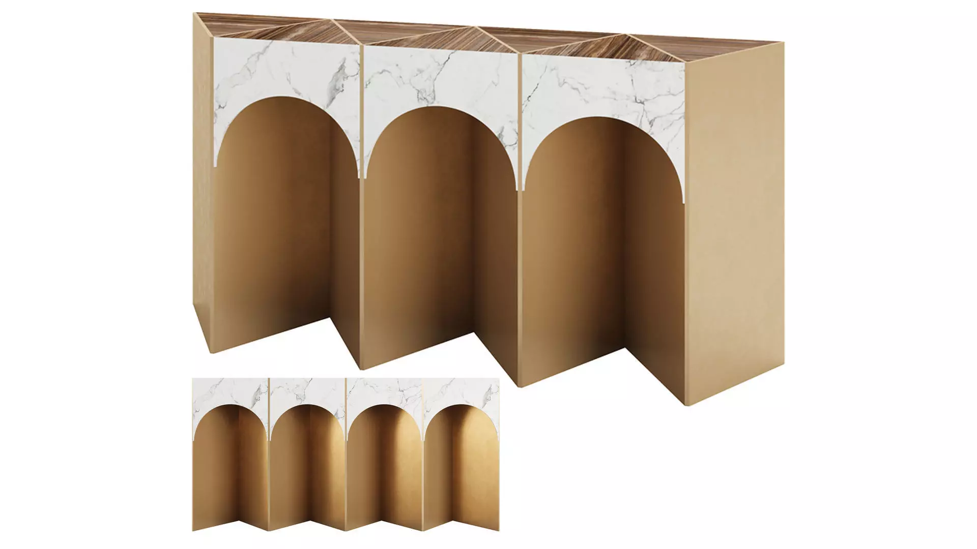 Lauren Console by Rossato 3D model_0