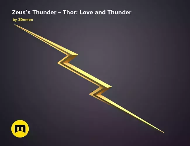 Zeus Thunderbolt - Thor Love and Thunder Free 3D print model