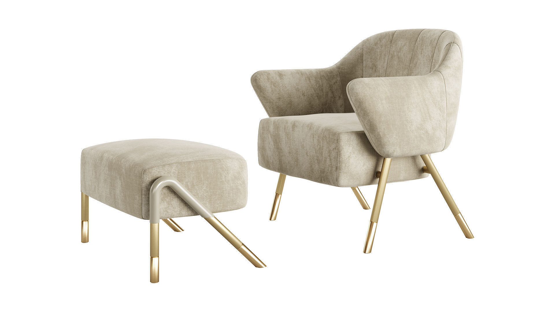 Jackie Armchair 02 by Rossato 3D model_4