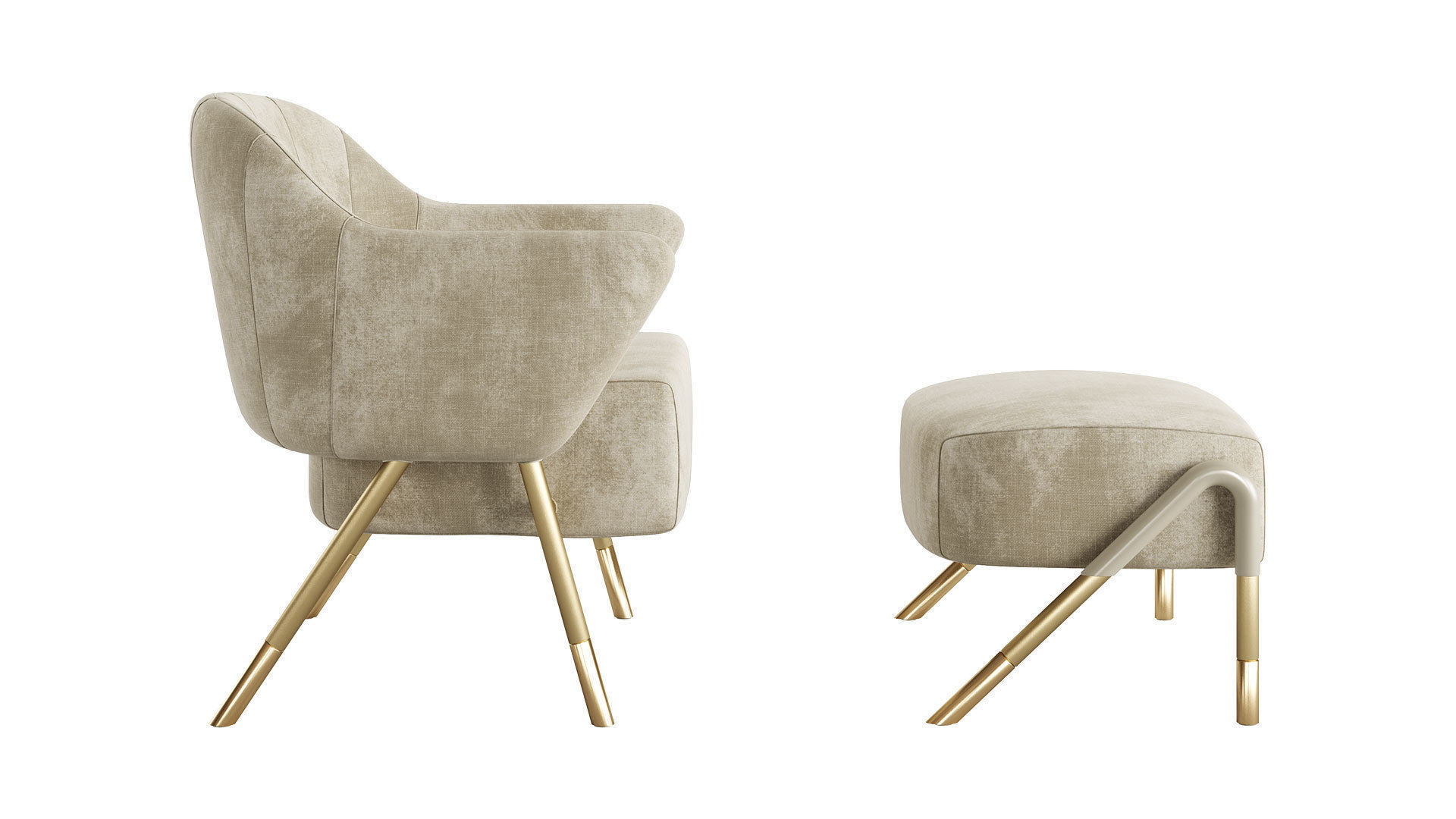 Jackie Armchair 02 by Rossato 3D model_2