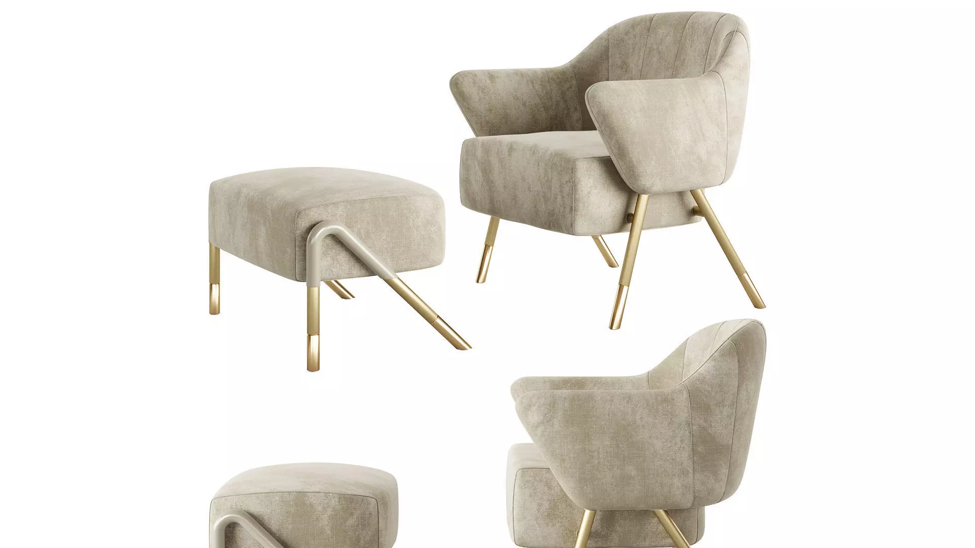 Jackie Armchair 02 by Rossato 3D model_0