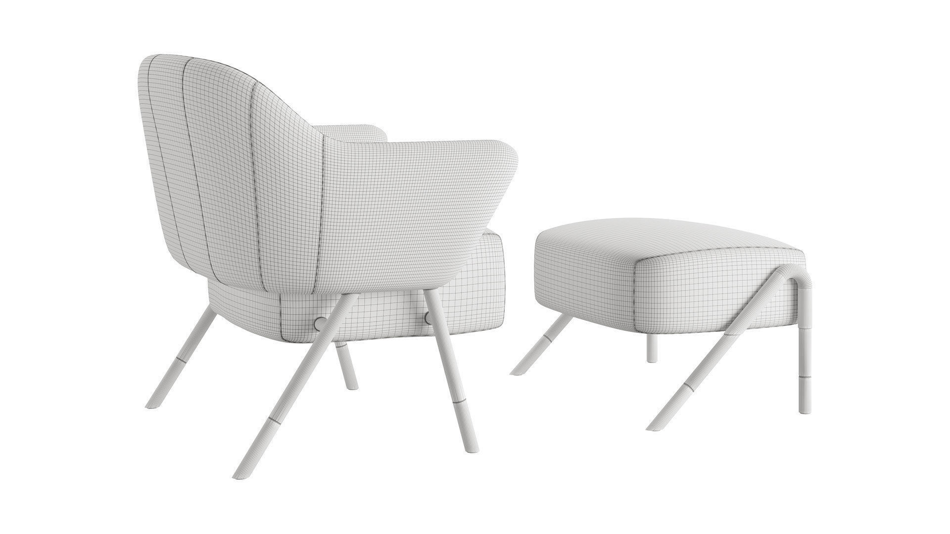 Jackie Armchair 02 by Rossato 3D model_7