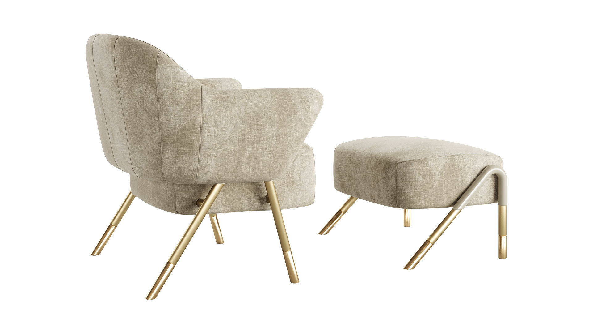 Jackie Armchair 02 by Rossato 3D model_6