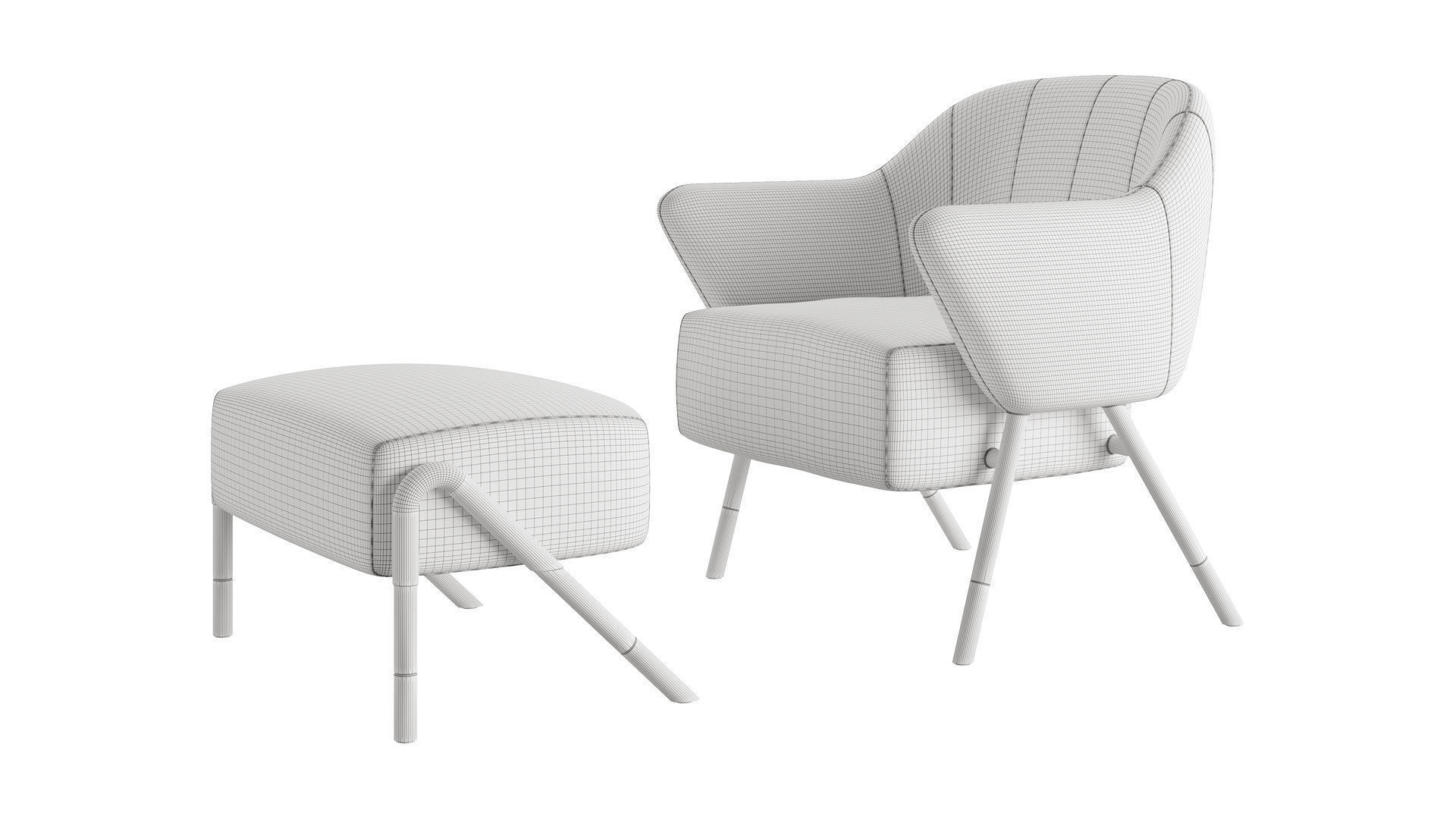 Jackie Armchair 02 by Rossato 3D model_5