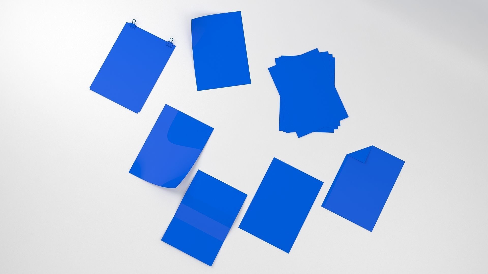 A4 Paper Set 3D model_8