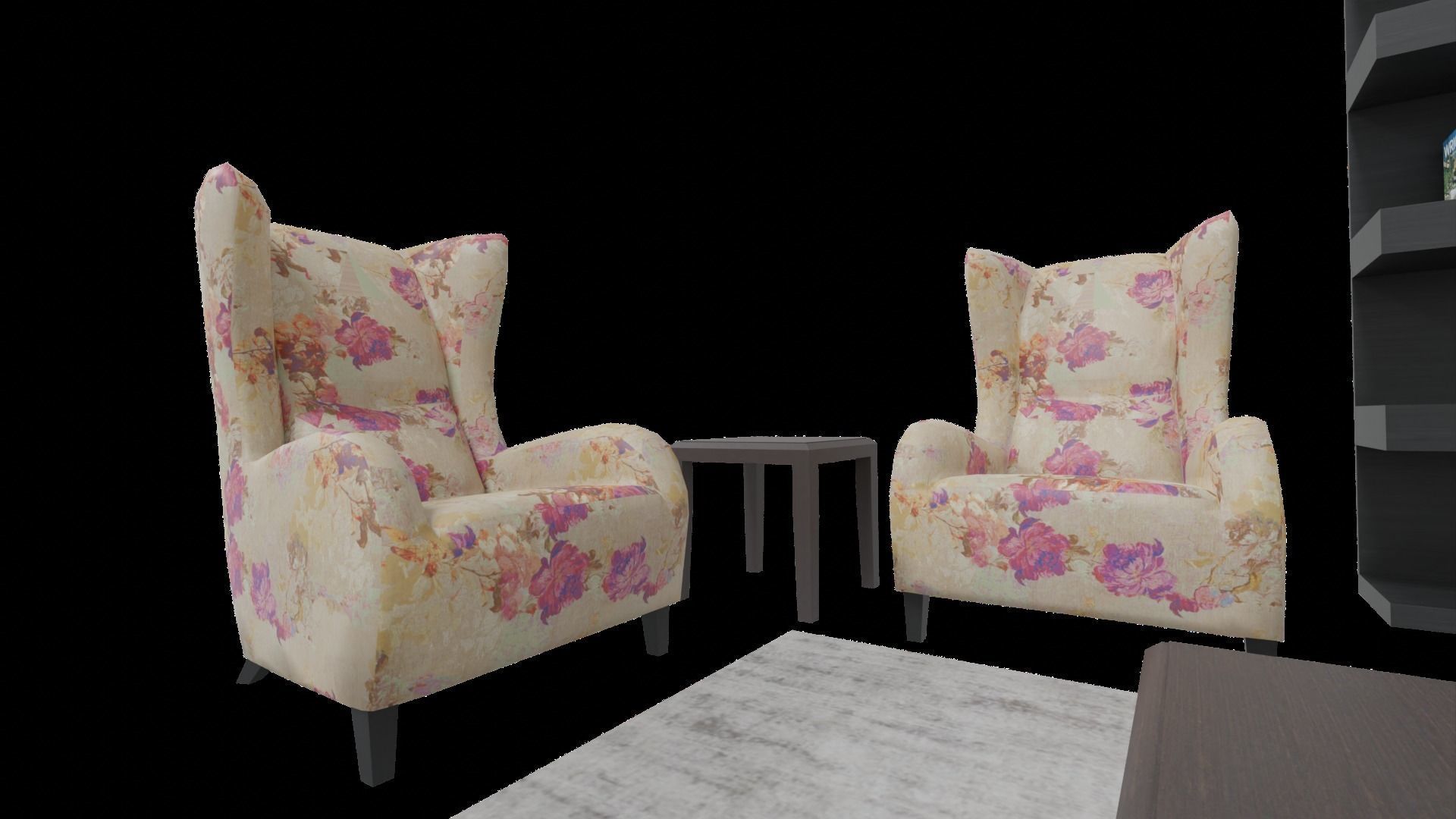 Chinese Living room furniture set 3D model_6