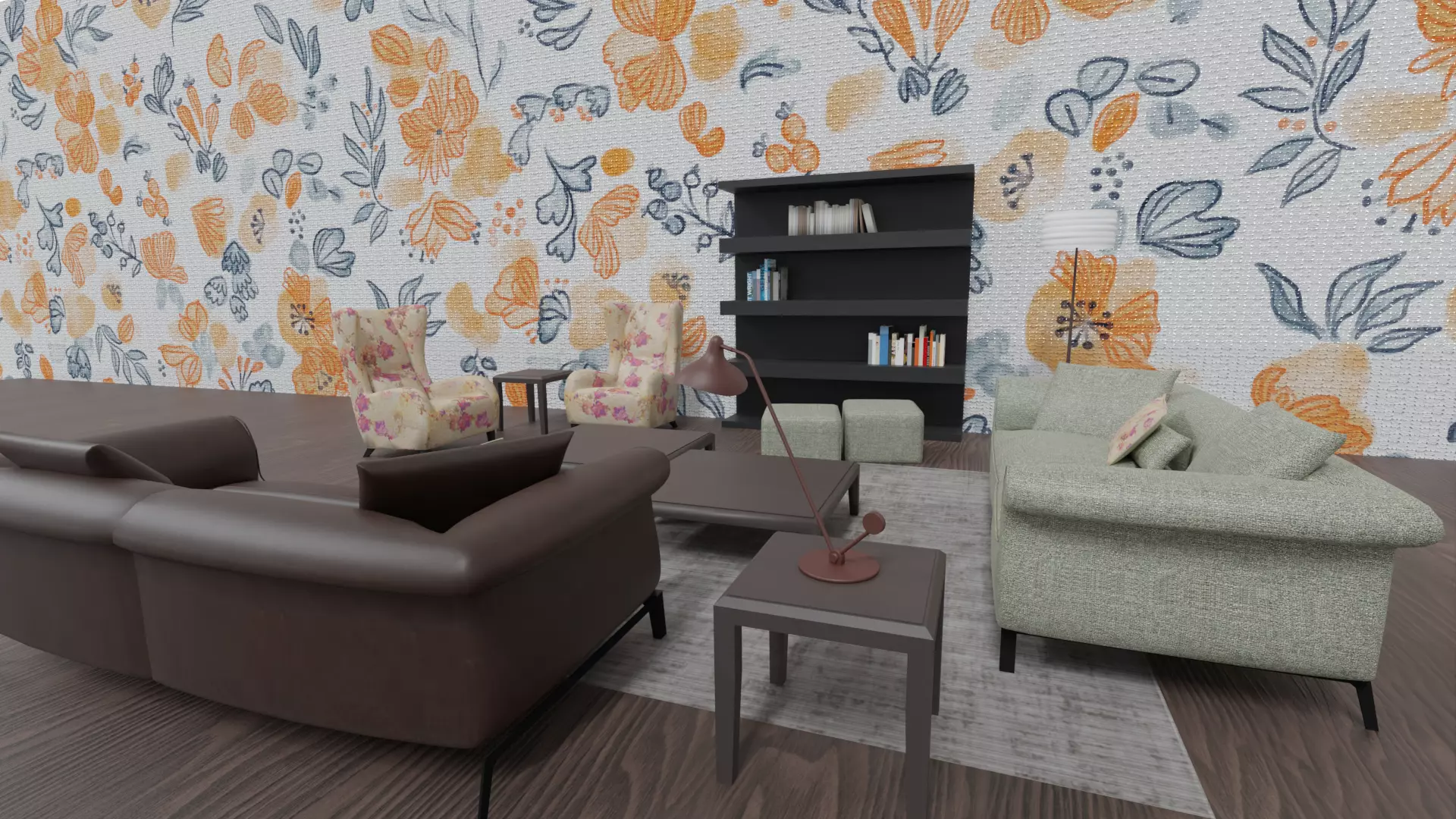 Chinese Living room furniture set 3D model_0